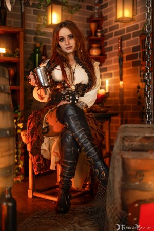 Forbidden Realm A Pirate's Life boots corset redhead saloon gen-the-hobbit genevieve genthehobbit pirate steampunk 2