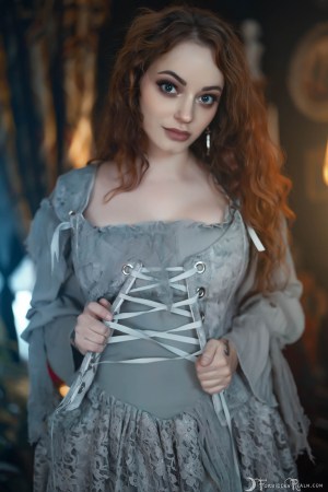 Forbidden Realm A Quiet Longing corset stockings maiden redhead gen-the-hobbit genevieve genthehobbit vintage 4