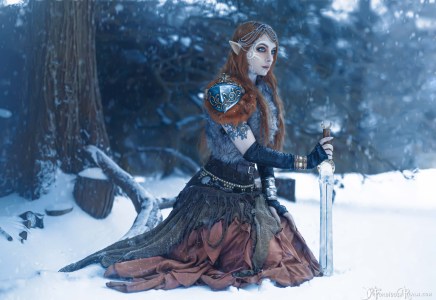 Forbidden Realm Alfheim face-paint elf mythological-creature viking warrior redhead gen-the-hobbit genevieve genthehobbit fantasy tribal 1