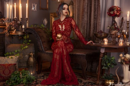 Forbidden Realm Aphrodite's Valentine food lace red-lips aphrodite goddess silver-hair valentine gen-the-hobbit genevieve genthehobbit greek mythology 1