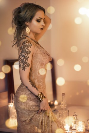 Forbidden Realm Aura lace delicate blue-hair bubblebath gen-the-hobbit genevieve genthehobbit feminine vintage 1