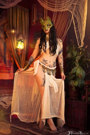 Forbidden Realm Bastet kitty black-hair gen-the-hobbit genevieve genthehobbit egyptian exotic mythology 2