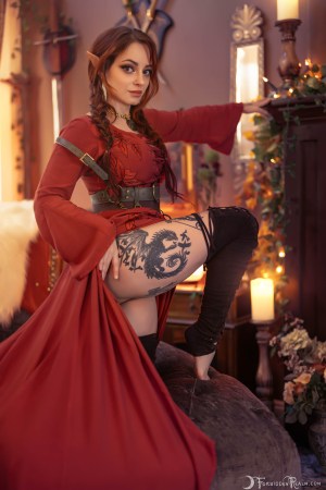 Forbidden Realm Beguile elf-ears maiden redhead gen-the-hobbit genevieve genthehobbit boho cozy renaissance 3