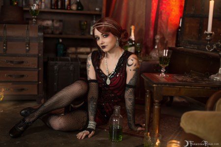 Forbidden Realm Cabaret & Cocktails redhead speakeasy gen-the-hobbit genevieve genthehobbit cabaret flapper gatsby steampunk victorian vintage 3