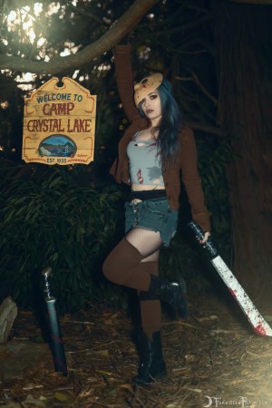 Forbidden Realm Camp Crystal Lake knee-socks machete holiday silver-hair halloween nature outdoor gen-the-hobbit genevieve genthehobbit cosplay survival 3