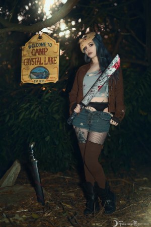 Forbidden Realm Camp Crystal Lake knee-socks machete holiday silver-hair halloween nature outdoor gen-the-hobbit genevieve genthehobbit cosplay survival 5