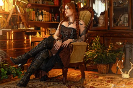 Forbidden Realm Clockwork Couture boots corset curio-cabinets goggles redhead gen-the-hobbit genevieve genthehobbit steampunk 3