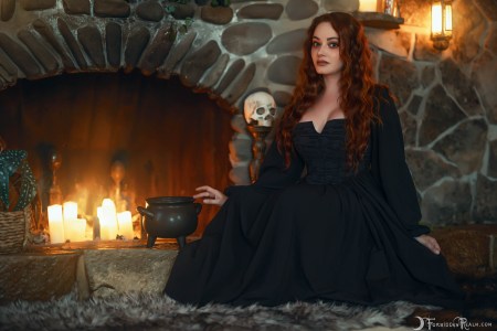 Forbidden Realm Cottage Witch candles witch holiday redhead halloween gen-the-hobbit genevieve genthehobbit occult 2