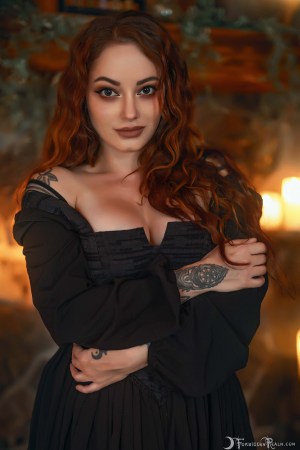 Forbidden Realm Cottage Witch candles witch holiday redhead halloween gen-the-hobbit genevieve genthehobbit occult 3