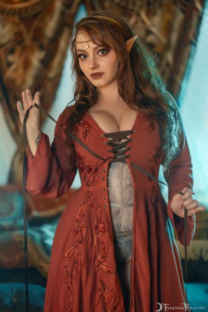 Forbidden Realm Court Of Gilded Velvet body-chain elf-ears knee-socks lingerie maiden redhead gen-the-hobbit genevieve genthehobbit renaissance 4