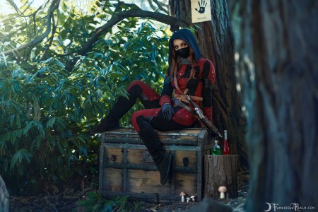 Forbidden Realm Dark Brotherhood boots leather mask assassin redhead nature outdoor gen-the-hobbit genevieve genthehobbit cosplay medieval skyrim 3