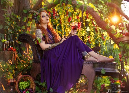 Forbidden Realm Dionysus horns goddess redhead forest nature outdoor gen-the-hobbit genevieve genthehobbit fantasy 1