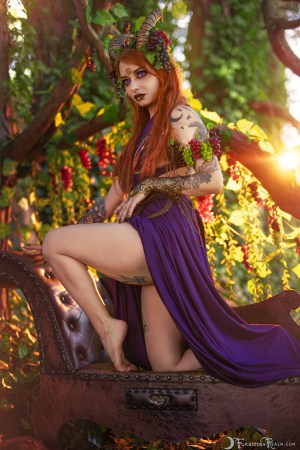 Forbidden Realm Dionysus horns goddess redhead forest nature outdoor gen-the-hobbit genevieve genthehobbit fantasy 4