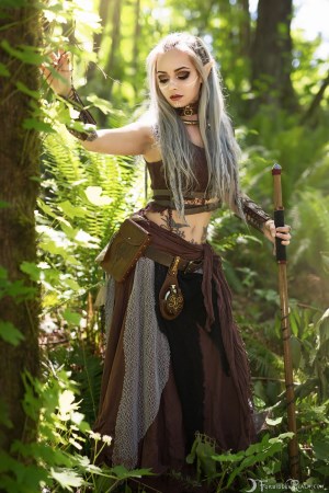 Forbidden Realm Elven Summer elf-ears face-paint elf woodelf forest nature gen-the-hobbit genevieve genthehobbit elven fantasy 1