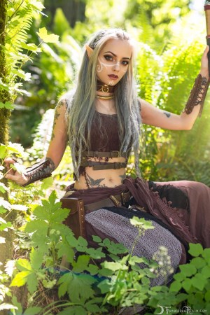 Forbidden Realm Elven Summer elf-ears face-paint elf woodelf forest nature gen-the-hobbit genevieve genthehobbit elven fantasy 2