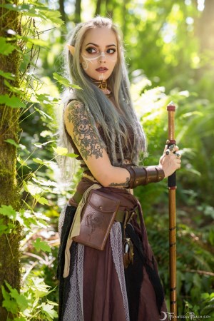 Forbidden Realm Elven Summer elf-ears face-paint elf woodelf forest nature gen-the-hobbit genevieve genthehobbit elven fantasy 3
