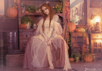Forbidden Realm Ethereal horns lace lingerie dreamy whimsical redhead gen-the-hobbit genevieve genthehobbit 1