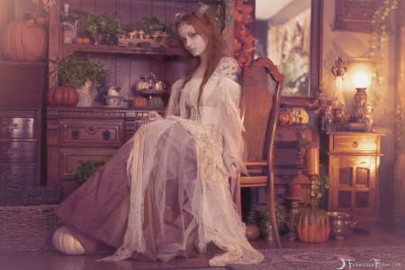 Forbidden Realm Ethereal horns lace lingerie dreamy whimsical redhead gen-the-hobbit genevieve genthehobbit 3