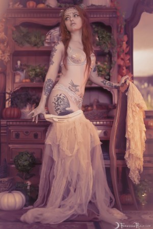 Forbidden Realm Ethereal horns lace lingerie dreamy whimsical redhead gen-the-hobbit genevieve genthehobbit 4