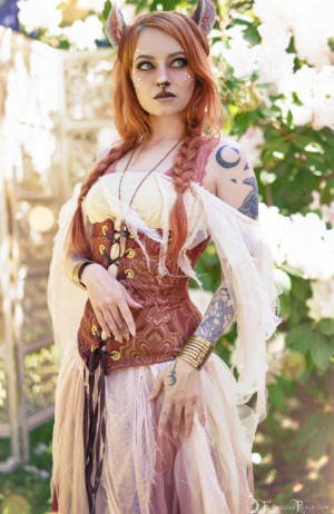 Forbidden Realm Fawn corset whimsical redhead nature outdoor gen-the-hobbit genevieve genthehobbit fantasy victorian 3