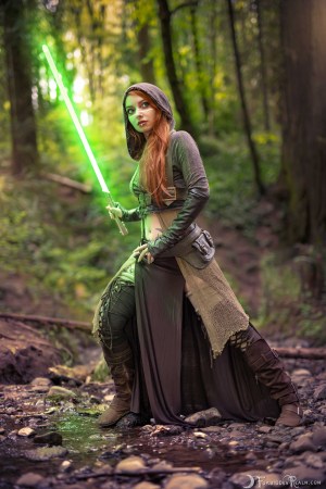 Forbidden Realm Forest Moon Ep.1 face-paint jedi redhead forest nature outdoor gen-the-hobbit genevieve genthehobbit science-fiction scifi star-wars 3