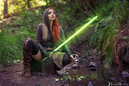 Forbidden Realm Forest Moon Ep.1 face-paint jedi redhead forest nature outdoor gen-the-hobbit genevieve genthehobbit science-fiction scifi star-wars 4