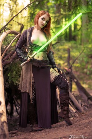 Forbidden Realm Forest Moon Ep.1 face-paint jedi redhead forest nature outdoor gen-the-hobbit genevieve genthehobbit science-fiction scifi star-wars 6