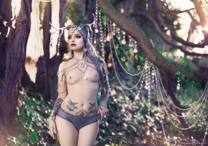Forbidden Realm Forest Of Dreams mythological-creature dreamy whimsical silver-hair forest nature outdoor gen-the-hobbit genevieve genthehobbit fantasy 6