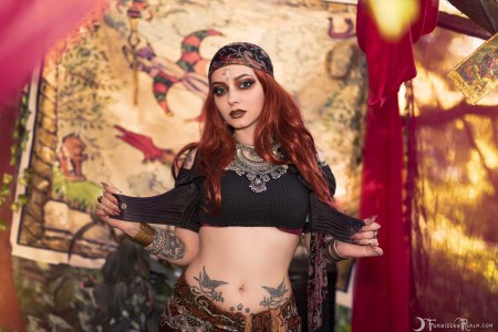 Forbidden Realm Fortune Teller redhead nature outdoor gen-the-hobbit genevieve genthehobbit boho occult supernatural 3