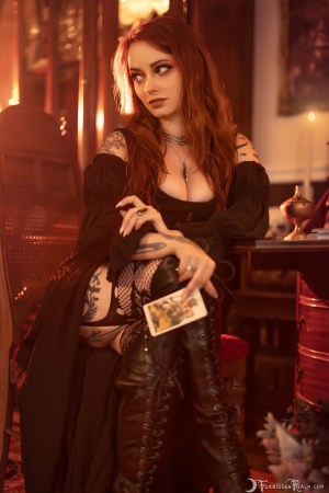 Forbidden Realm Golden Hour boots candles fishnets dreamy redhead gen-the-hobbit genevieve genthehobbit exotic gothic occult 1