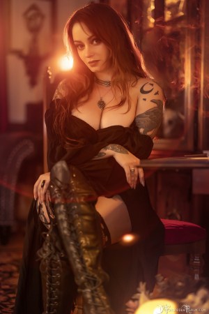 Forbidden Realm Golden Hour boots candles fishnets dreamy redhead gen-the-hobbit genevieve genthehobbit exotic gothic occult 5