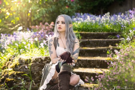 Forbidden Realm Hyacinth elf dreamy pastel sweet blue-hair nature outdoor gen-the-hobbit genevieve genthehobbit elven feminine lotr tolkien 1