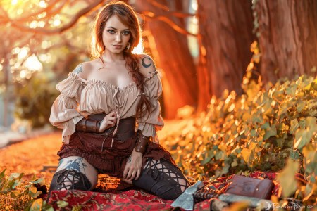 Forbidden Realm Into The Woods boots autumn fall redhead outdoor gen-the-hobbit genevieve genthehobbit fairy-tale fantasy 5