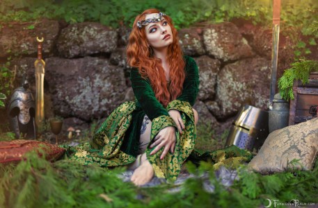 Forbidden Realm Isolde maiden redhead nature outdoor gen-the-hobbit genevieve genthehobbit fantasy medieval renaissance 3