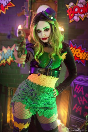 Forbidden Realm Jester Of Genocide knee-socks technicolor gen-the-hobbit genevieve genthehobbit cosplay horror stripes 2