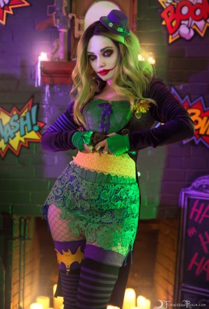 Forbidden Realm Jester Of Genocide knee-socks technicolor gen-the-hobbit genevieve genthehobbit cosplay horror stripes 4