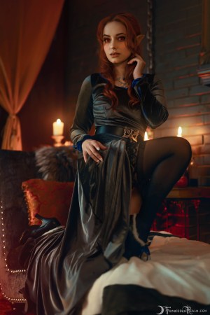 Forbidden Realm Lenore elf-ears lingerie red-eyes stockings vampire redhead gen-the-hobbit genevieve genthehobbit anime cosplay fantasy 3