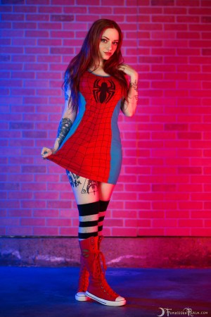 Forbidden Realm MJ spiderman casual technicolor redhead urban gen-the-hobbit genevieve genthehobbit cosplay 1