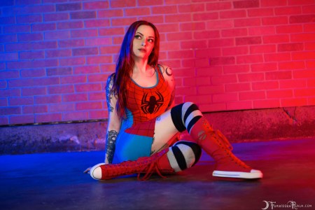 Forbidden Realm MJ spiderman casual technicolor redhead urban gen-the-hobbit genevieve genthehobbit cosplay 3