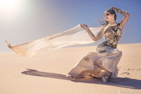 Forbidden Realm Mirage body-chain silver-hair desert outdoor gen-the-hobbit genevieve genthehobbit egyptian fantasy 1