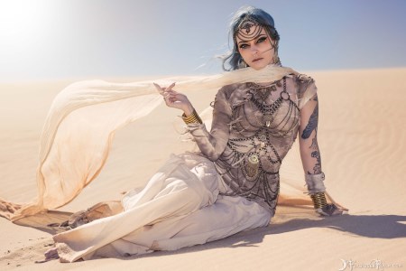 Forbidden Realm Mirage body-chain silver-hair desert outdoor gen-the-hobbit genevieve genthehobbit egyptian fantasy 3