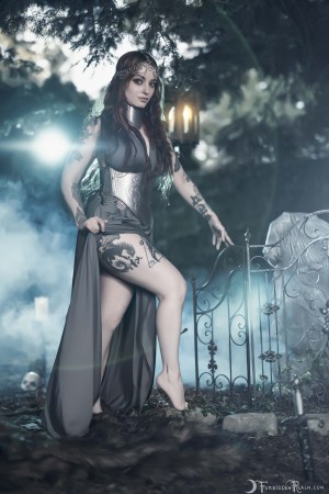 Forbidden Realm Mistyhaven smoke maiden redhead outdoor gen-the-hobbit genevieve genthehobbit fantasy macabre 1