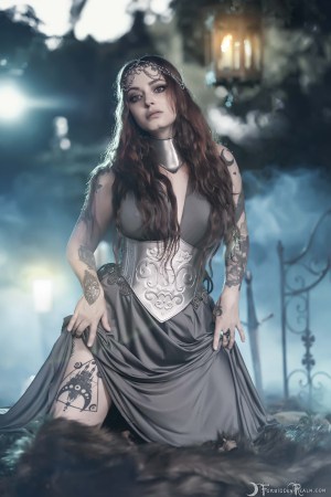 Forbidden Realm Mistyhaven smoke maiden redhead outdoor gen-the-hobbit genevieve genthehobbit fantasy macabre 2