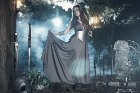 Forbidden Realm Mistyhaven smoke maiden redhead outdoor gen-the-hobbit genevieve genthehobbit fantasy macabre 4