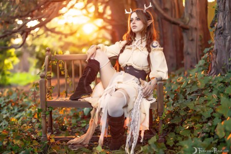 Forbidden Realm Mythic antlers shibari redhead nature outdoor gen-the-hobbit genevieve genthehobbit 1