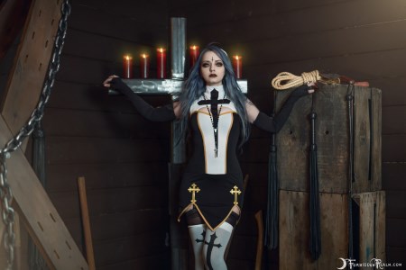 Forbidden Realm Original Sin candles chains nun silver-hair gen-the-hobbit genevieve genthehobbit bondage gothic 1