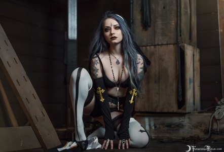 Forbidden Realm Original Sin candles chains nun silver-hair gen-the-hobbit genevieve genthehobbit bondage gothic 5