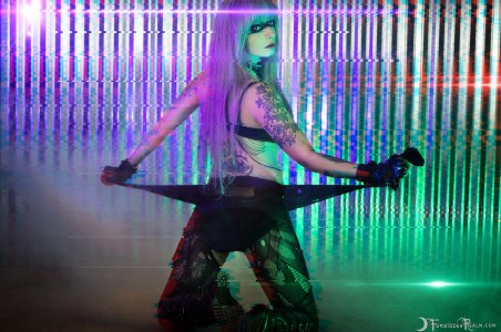Forbidden Realm Replicant fishnets android blade-runner silver-hair gen-the-hobbit genevieve genthehobbit cyberpunk futuristic industrial robot science-fiction scifi 5