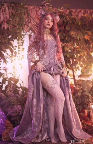 Forbidden Realm Requiem horns stockings mythological-creature dreamy whimsical purple-hair nature gen-the-hobbit genevieve genthehobbit fantasy 2