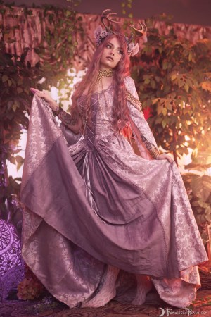 Forbidden Realm Requiem horns stockings mythological-creature dreamy whimsical purple-hair nature gen-the-hobbit genevieve genthehobbit fantasy 3